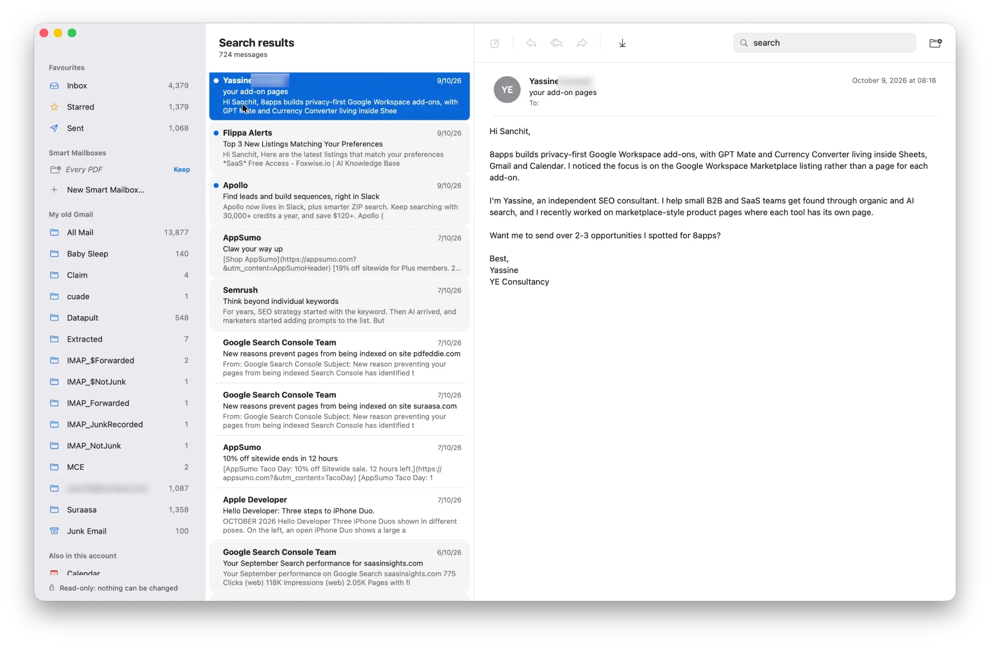 Apple Mail 風